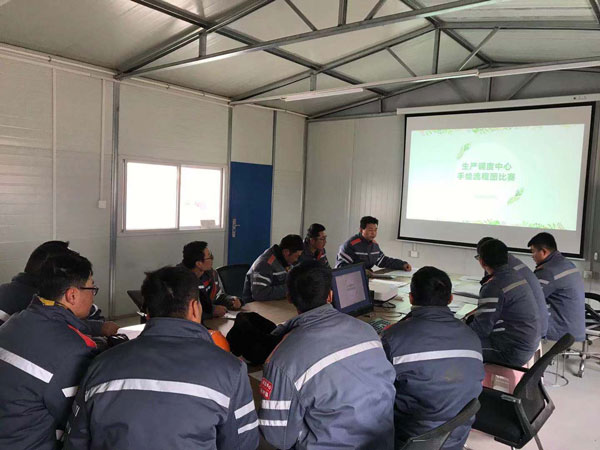 手绘固化工艺知识，，，竞赛提升手艺水平---生产调理中心开展工艺流程图的绘画角逐